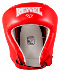 Шлем открытый Reyvel RV-302, кожзам, красный