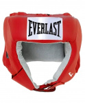 Шлем открытый Everlast USA Boxing 610200U, M, кожа, красный