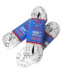 Шнурки для коньков с пропиткой Tex Style W915, пара, 2,74 м, белые