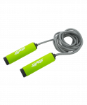 Скакалка Starfit RP-105 со вспененной ручкой, зеленая/черная, 3м